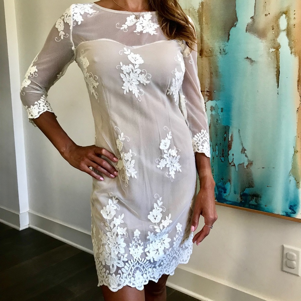 Embroidered Lace Wedding Dress - Shona Joy
